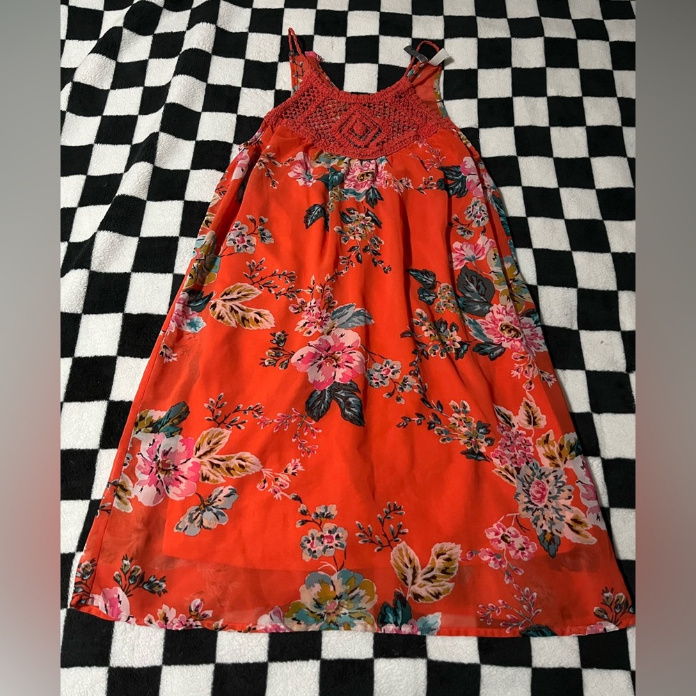 Speechless Orange Floral Dress